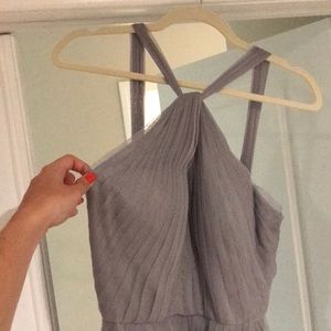 Donna Morgan grey gown